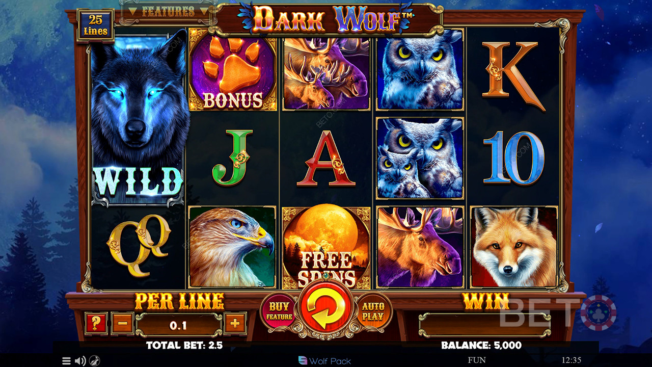 Dark Wolf Revue par BETO Slots