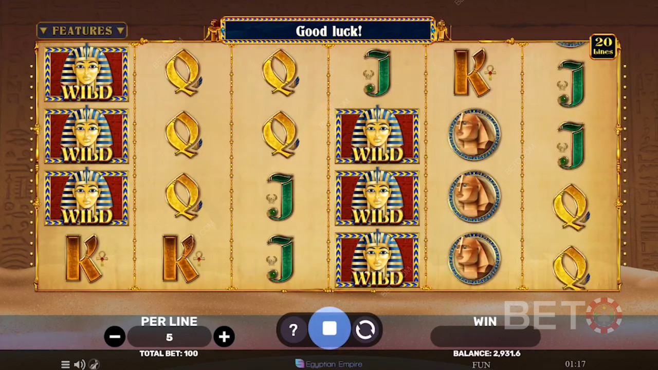 Egyptian Sands Revue par BETO Slots