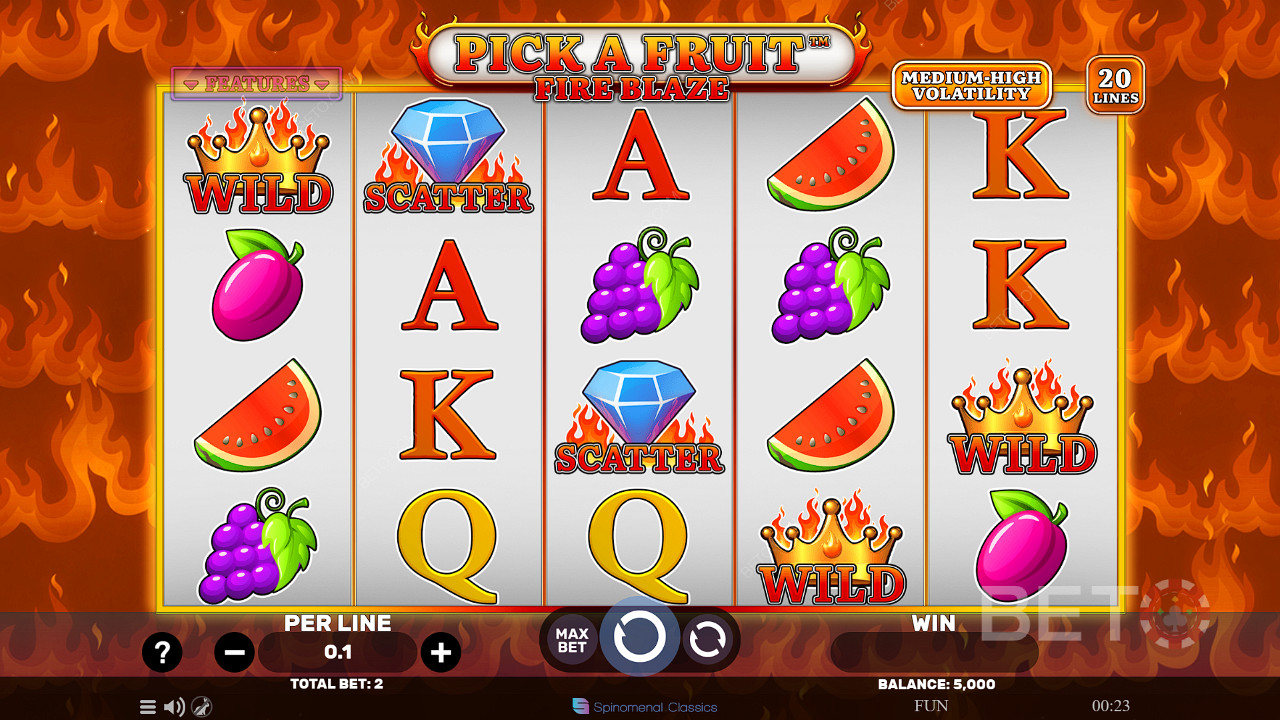 Pick A Fruit Fire Blaze Jeu Gratuit