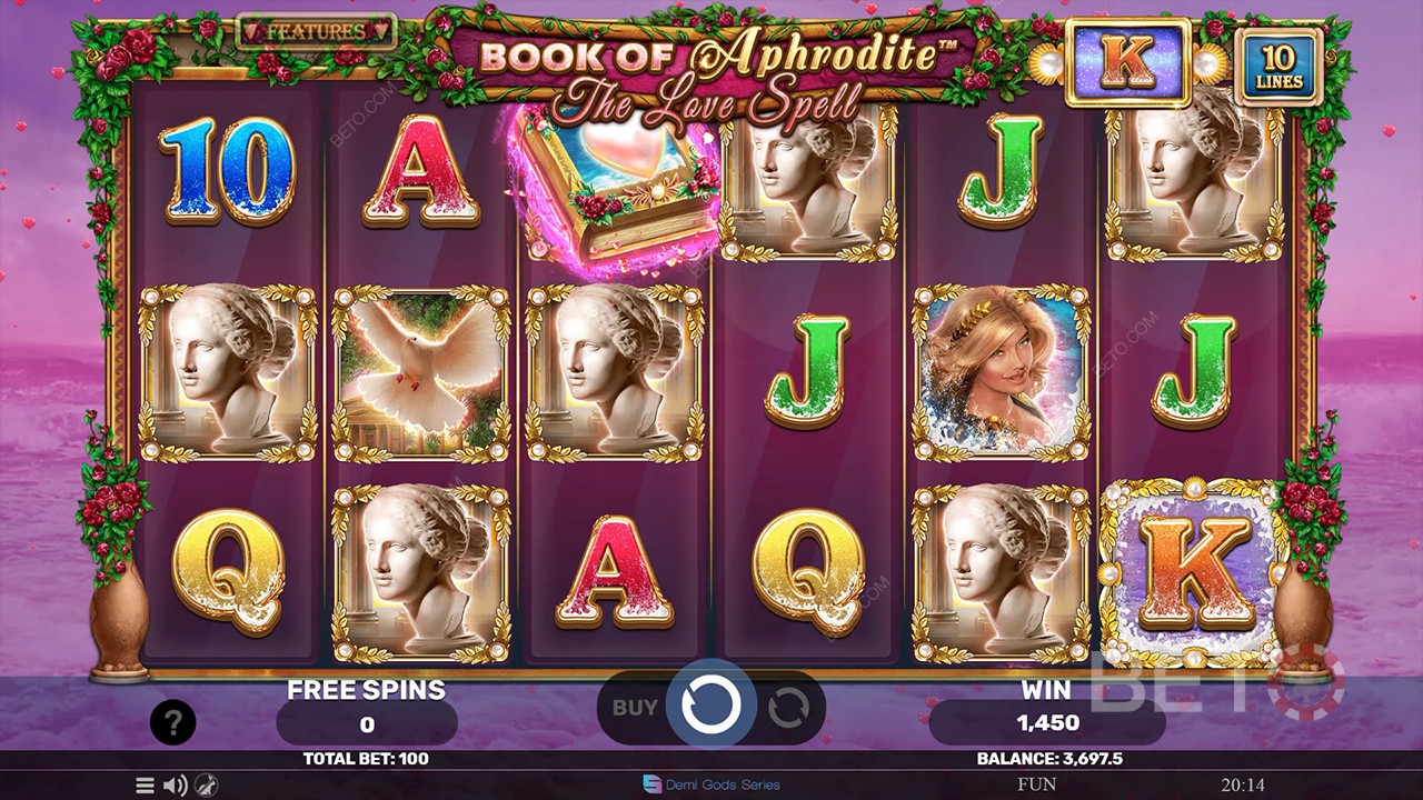 Book Of Aphrodite - The Love Spell Revue par BETO Slots