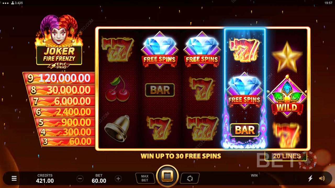 Joker Fire Frenzy Critique de BETO Slots