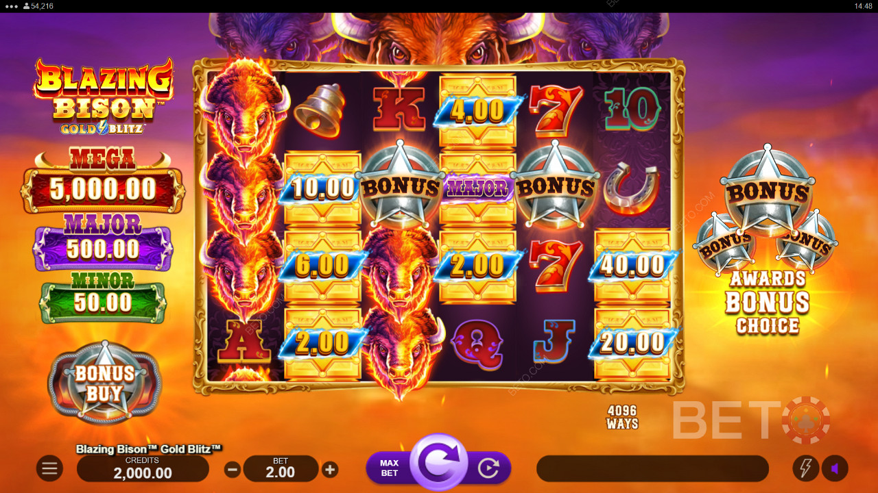 Blazing Bison Gold Blitz Revue par BETO Slots