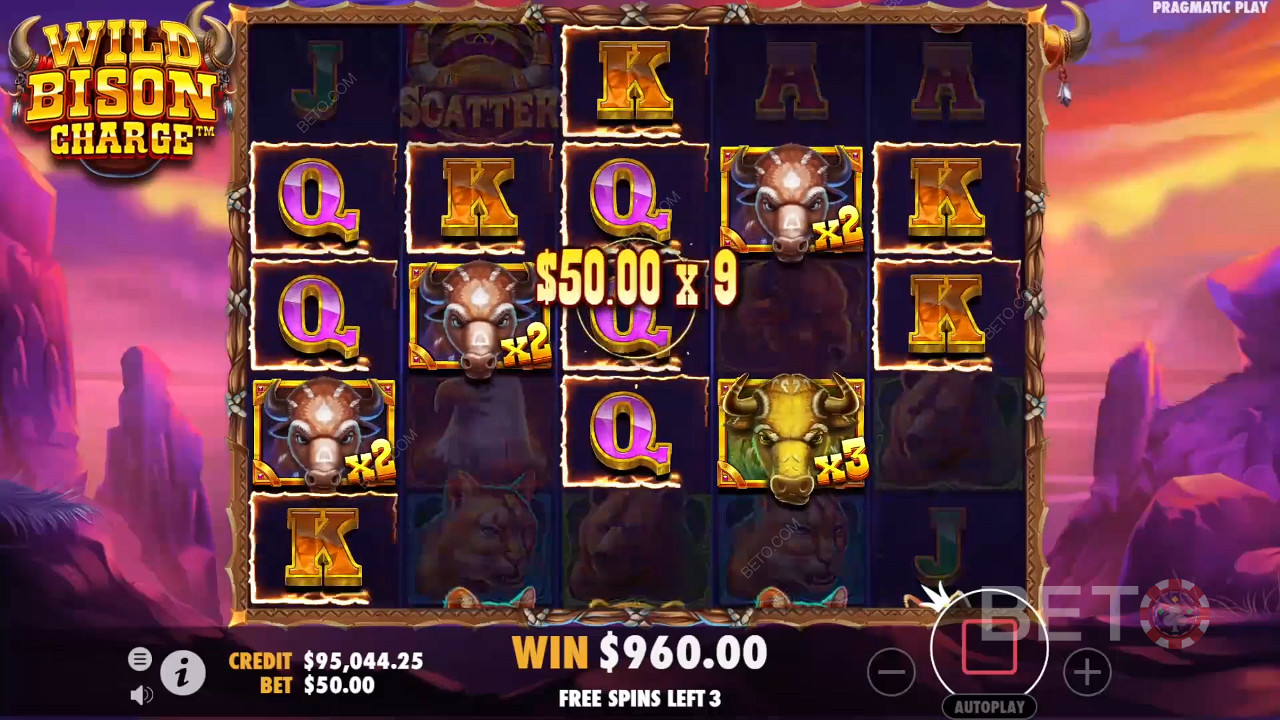 Les bonus expliqués dans Wild Bison Charge par Pragmatic Play
