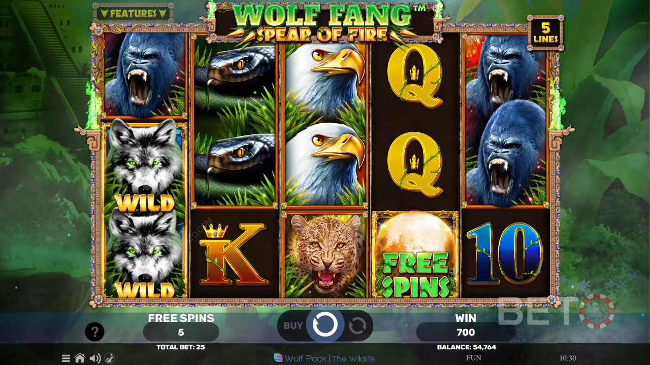 Wolf Fang Spear of Fire Revue par BETO Slots