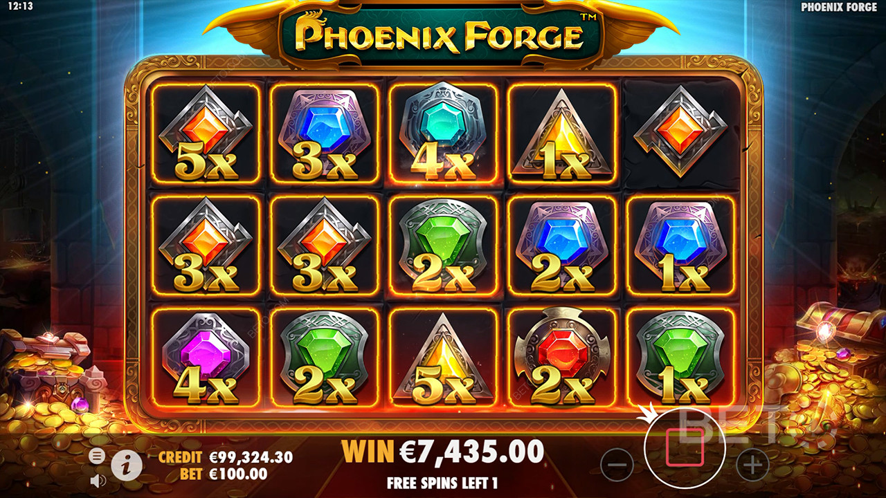 Les bonus expliqués dans Phoenix Forge par Pragmatic Play