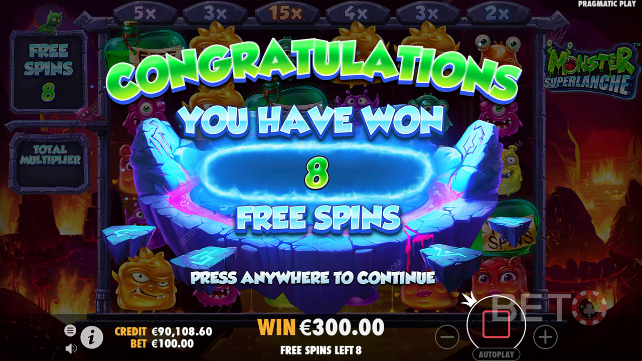 Gagnez 5 000x votre mise dans la machine à sous Monster Superlanche!