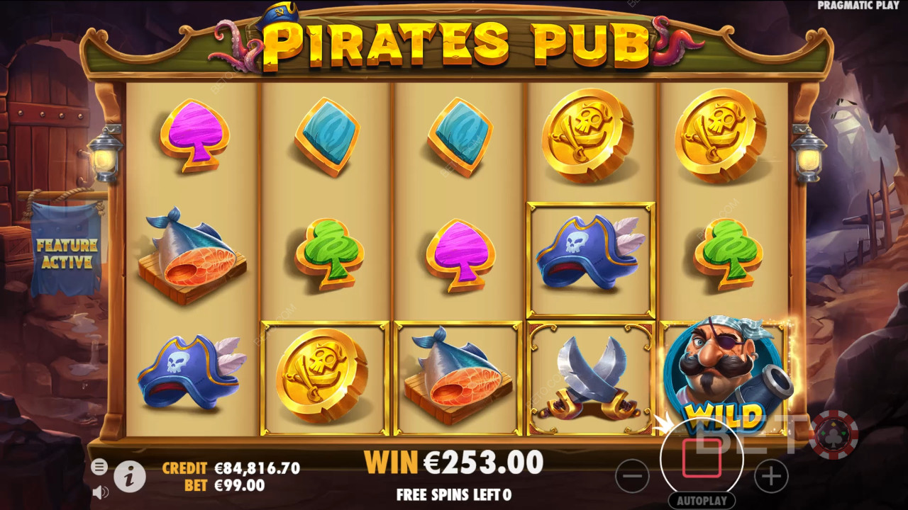 Les bonus expliqués dans Pirates Pub par Pragmatic Play