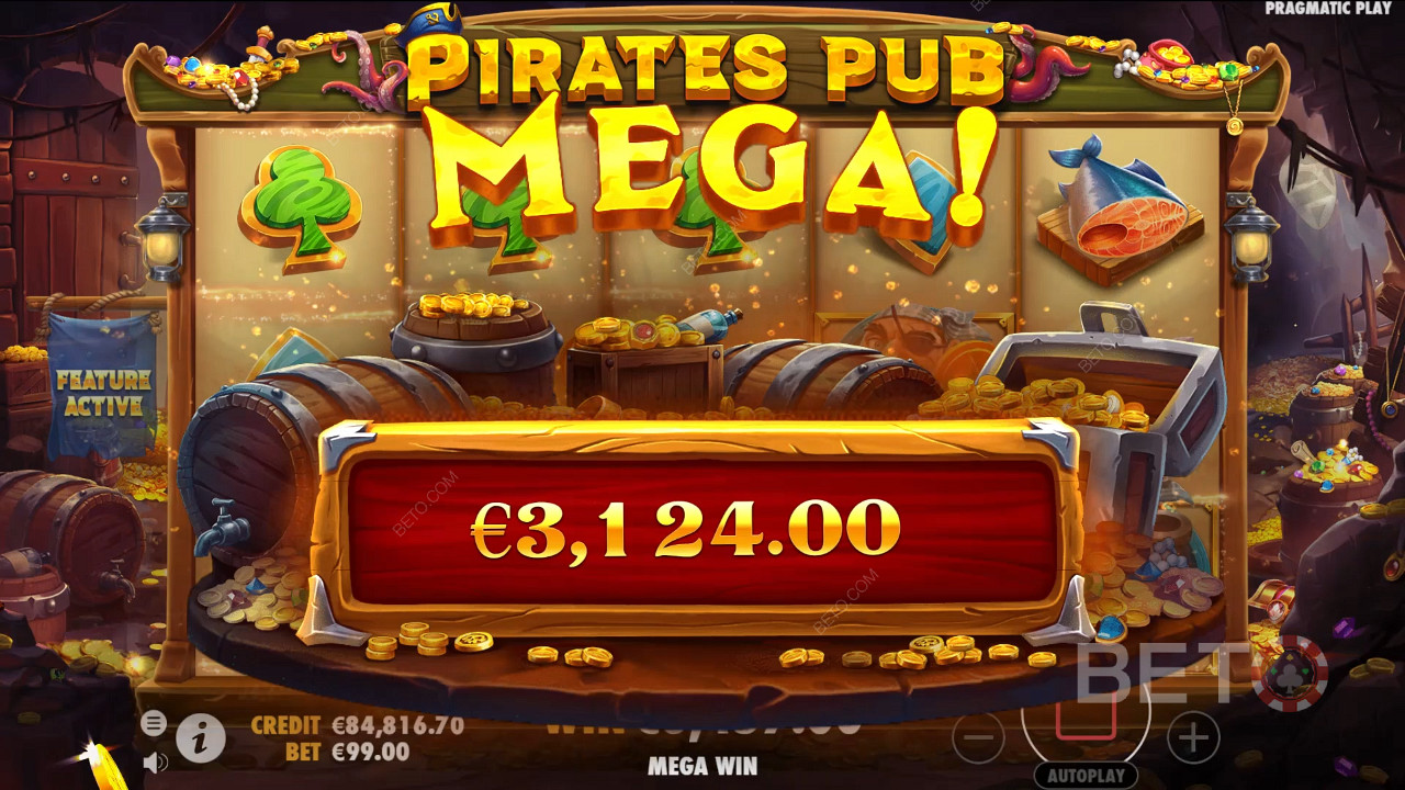 Gagnez 5 000 fois votre mise dans la machine à sous vidéo Pirates Pub!