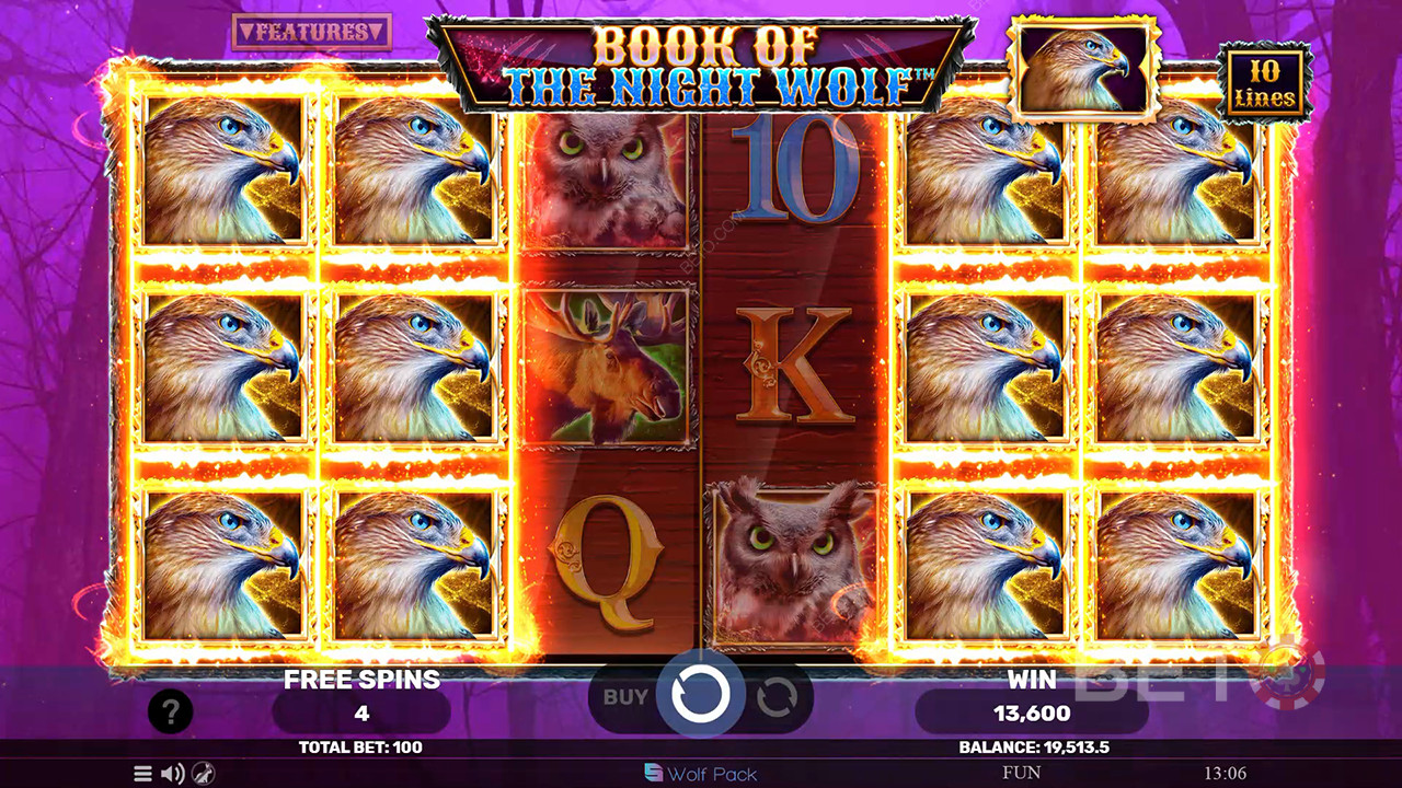 Book of the Night Wolf Revue par BETO Slots