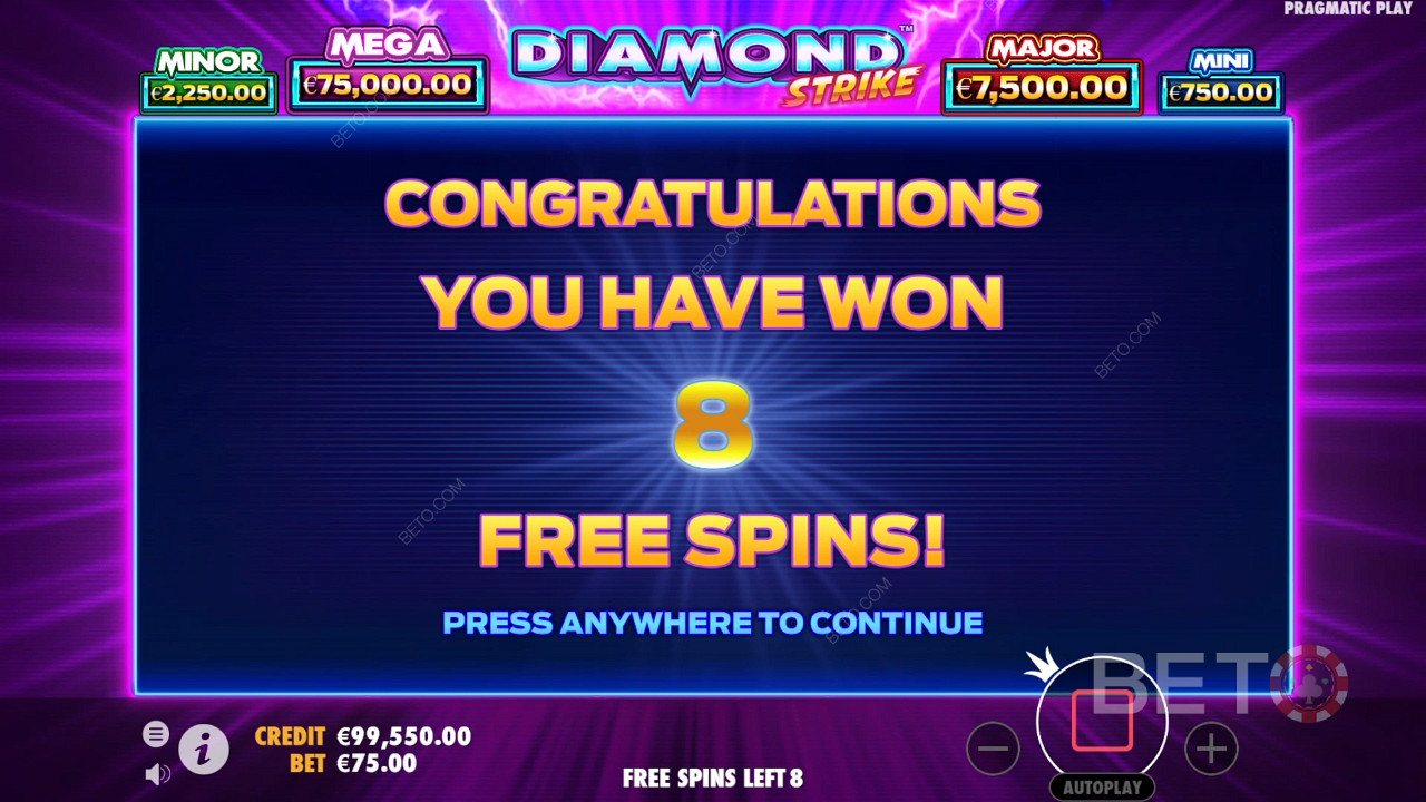 Gagnez 1 000 fois votre mise dans la machine à sous Diamond Strike!