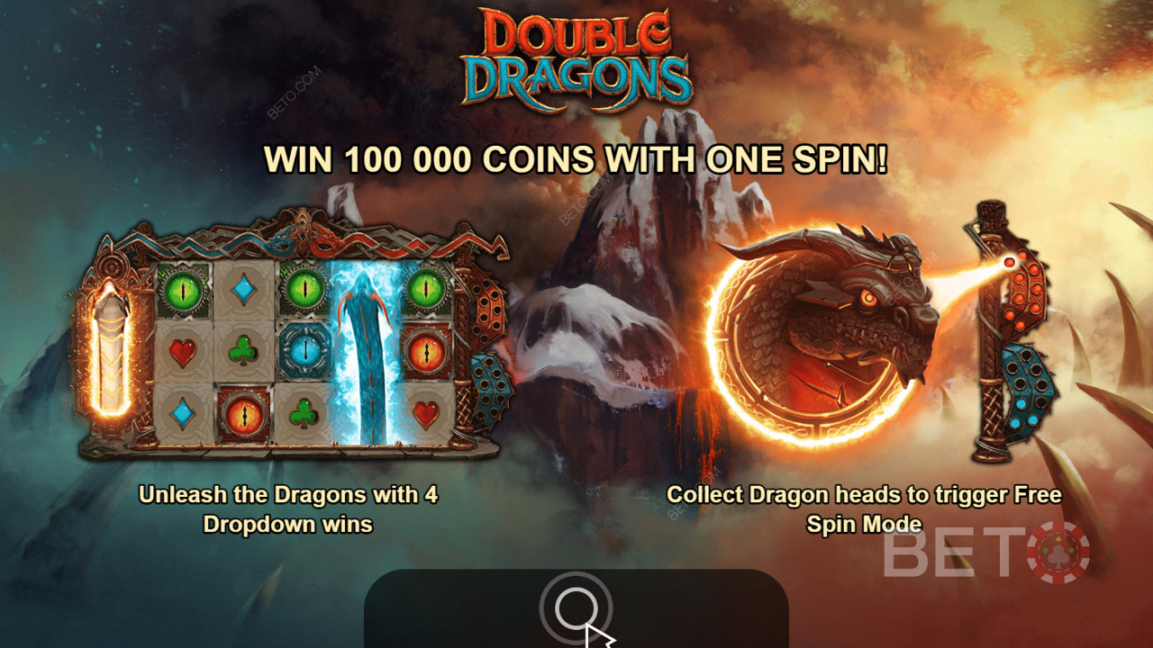 Utilisez le pouvoir des dragons pour remporter des gains importants dans la machine à sous Double Dragons.