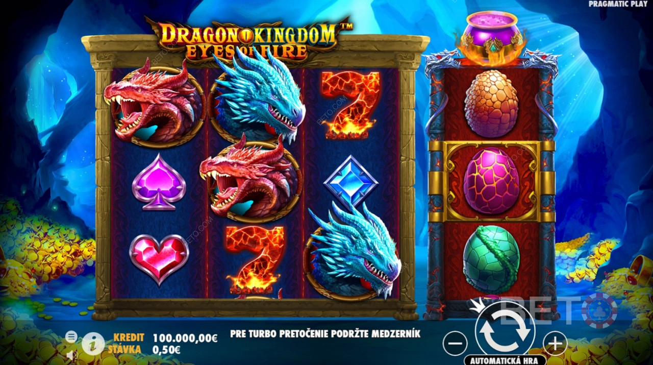 Dragon Kingdom : La machine à sous en ligne Eyes of FIre