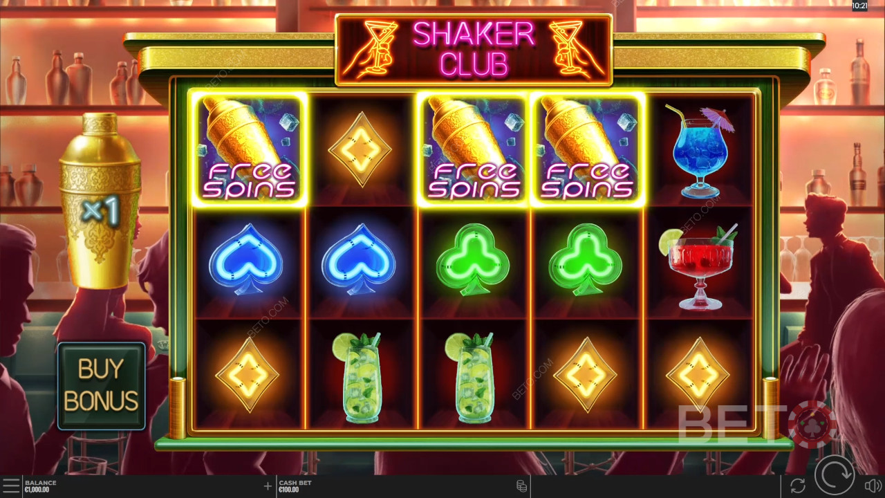 Shaker Club Revue par BETO Slots