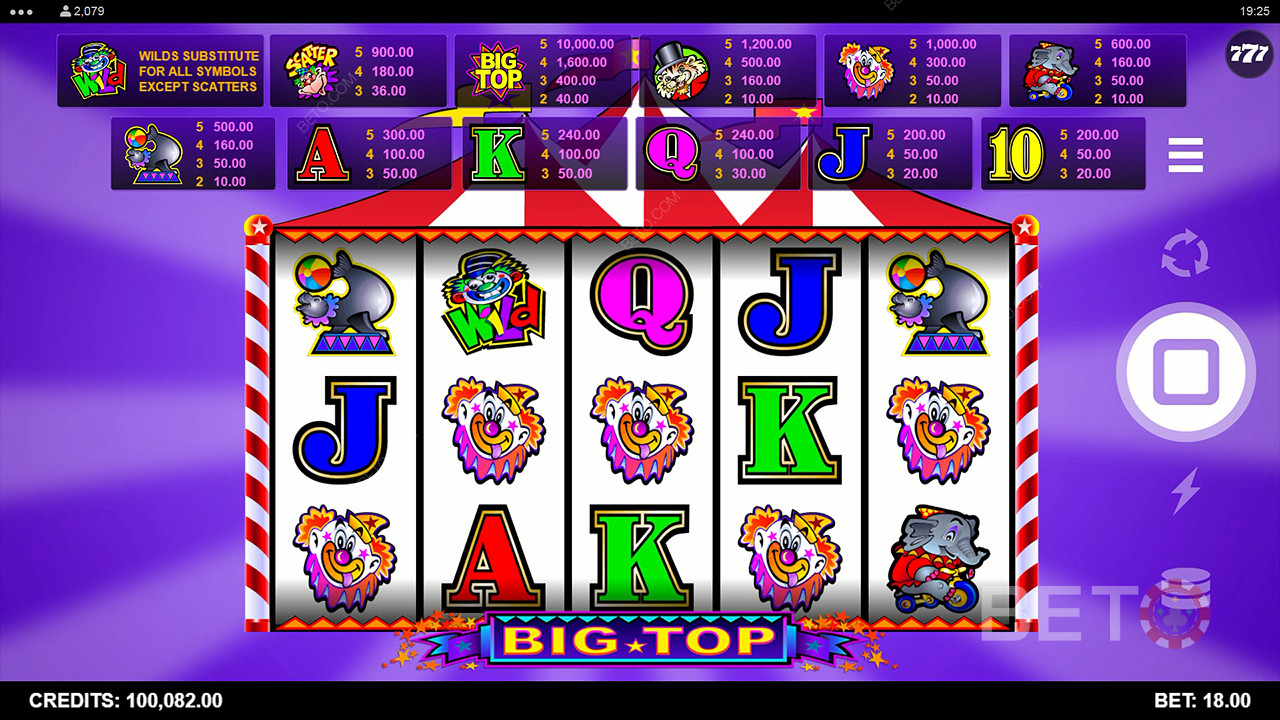 Big Top Jeu Gratuit