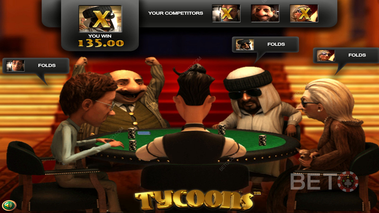 Les personnages joueront une partie de poker et vous devrez prédire le gagnant pour remporter un gros lot.