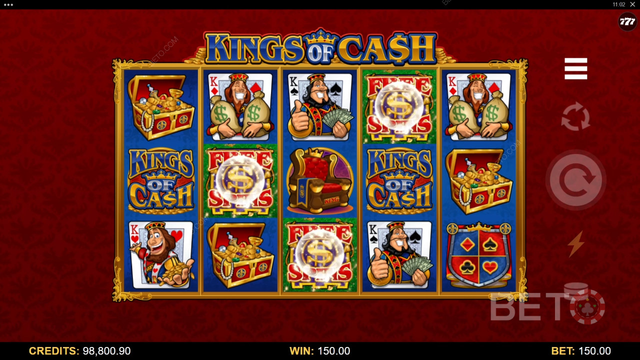 Kings of Cash Revue par BETO Slots