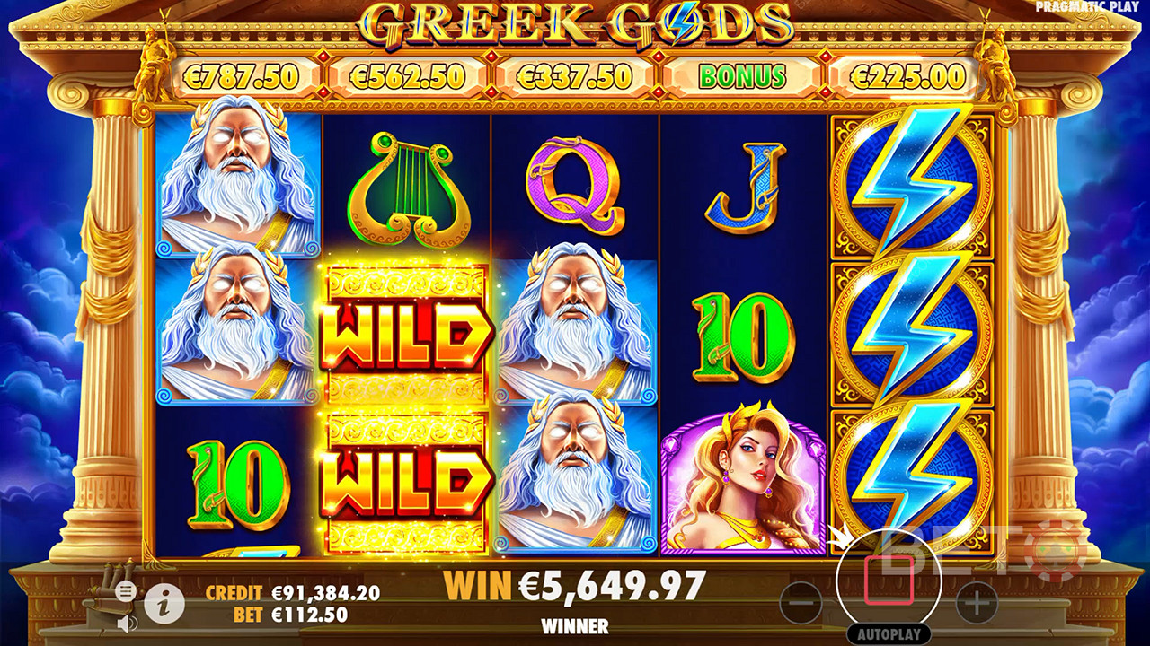 Greek Gods (Pragmatic Play)  Jeu Gratuit