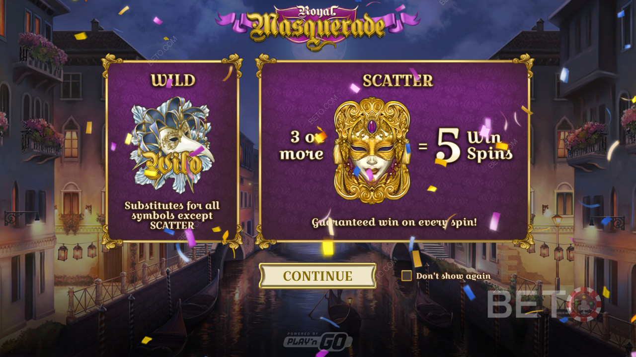 Présentation des bonus dans Royal Masquerade par Play
