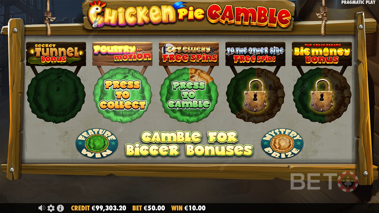Les bonus expliqués dans La grande évasion des poulets par Pragmatic Play