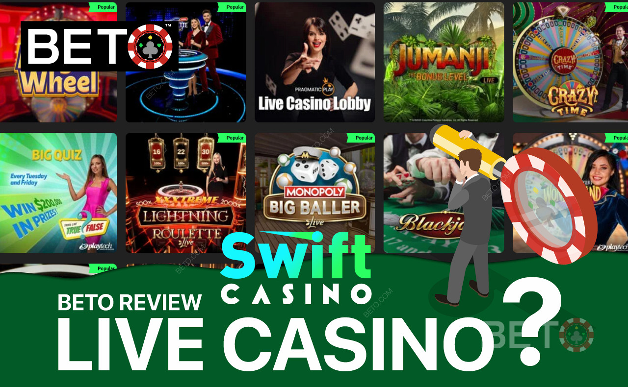 Swift Casino vous offre la possibilité de profiter de jeux de casino en direct.