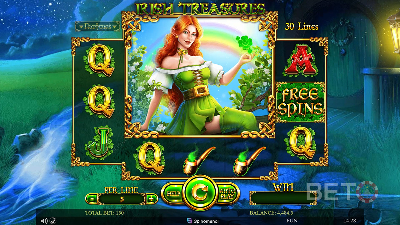 Irish Treasures (Spinomenal) Jeu Gratuit