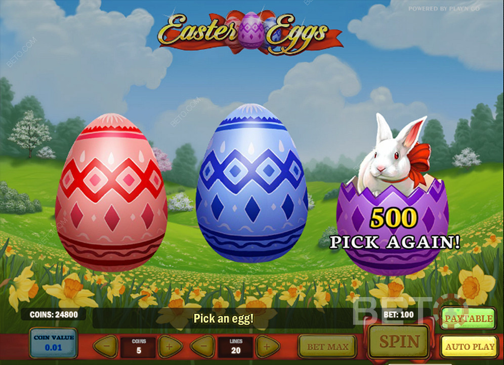 Les œufs de Pâques apportent des bonus fascinants au jeu.