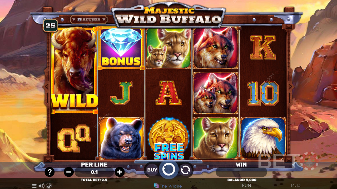 Majestic Wild Buffalo Jeu Gratuit