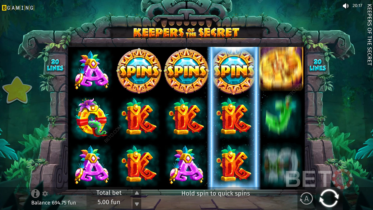 Keepers of the Secret Critique de BETO Slots