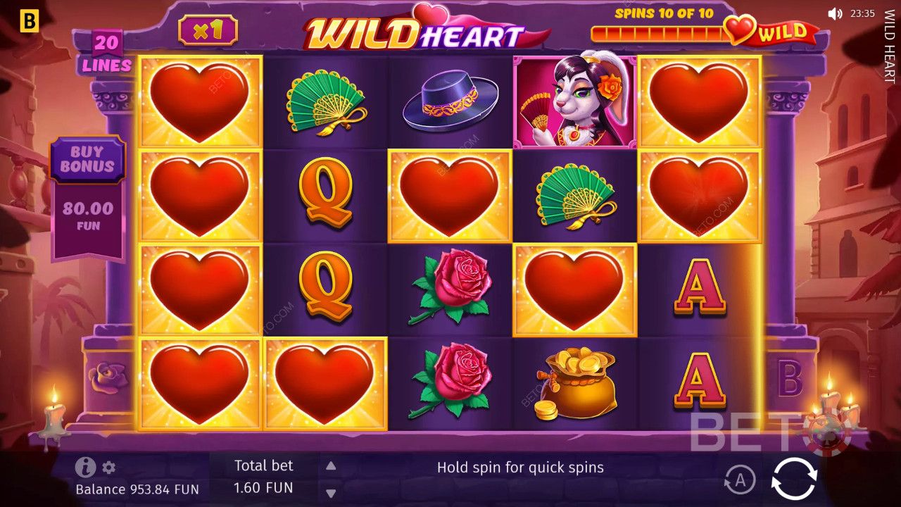 Wild Heart Critique par BETO Slots