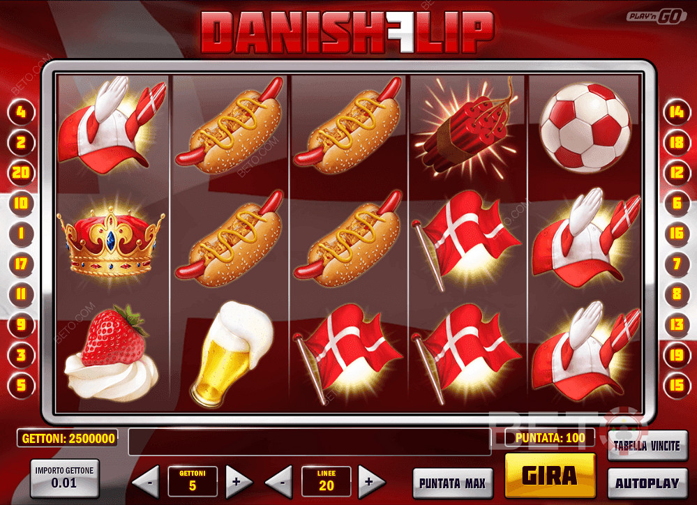 Alignez les bons symboles et gagnez gros à Danish Flip.