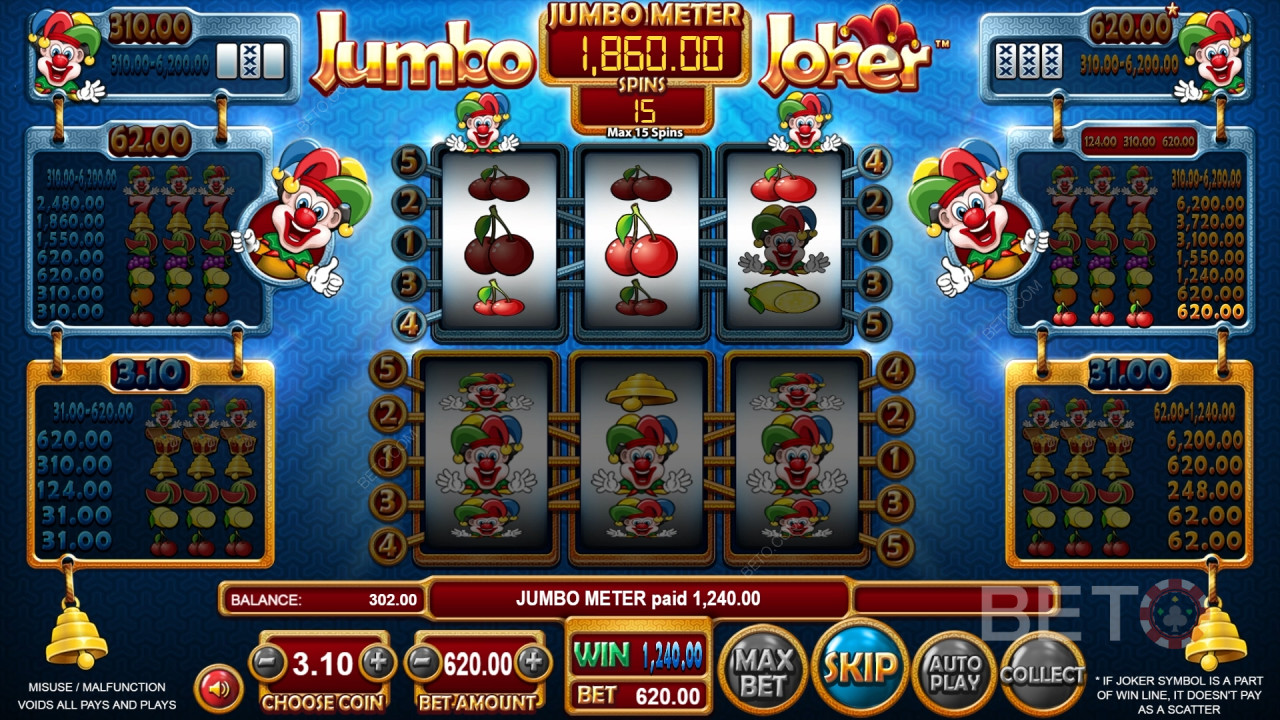 Jumbo Joker Revue par BETO Slots