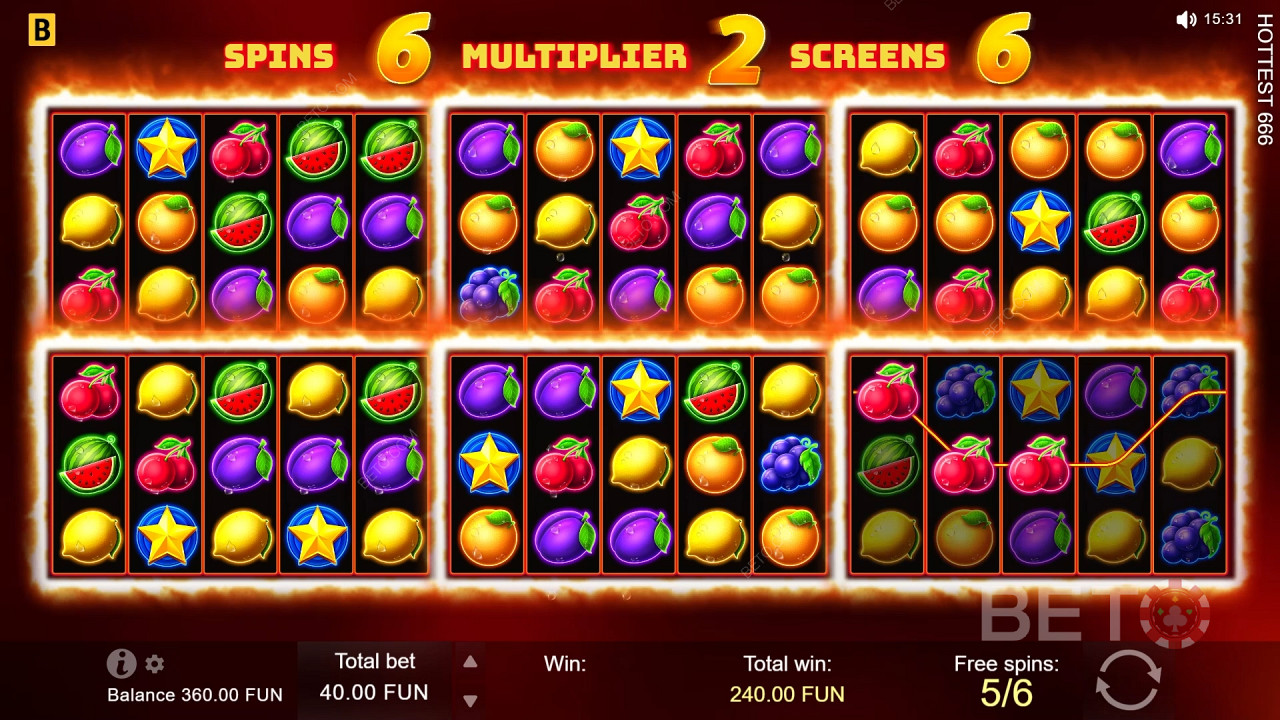 Thème et conception : Fiery Fruit Frenzy