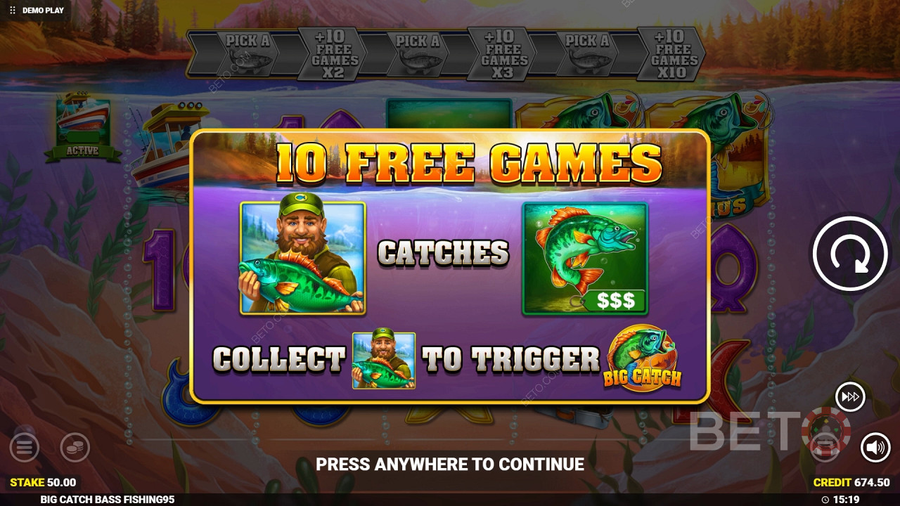 Les fonctions bonus expliquées dans Big Catch Bass Fishing par Blueprint
