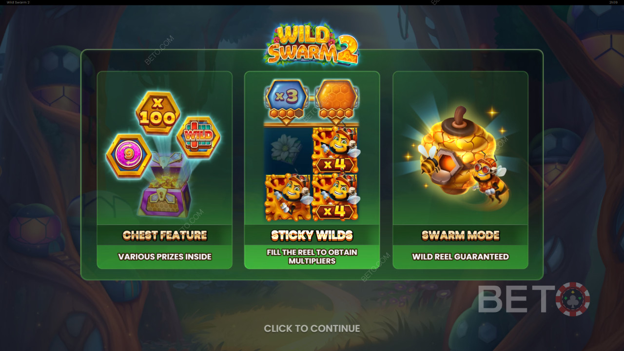 Les bonus expliqués sur Wild Swarm 2 par Push Gaming