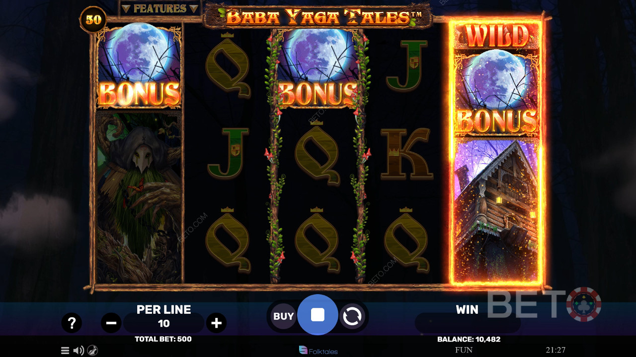 Les bonus expliqués dans Baba Yaga Tales par Spinomenal