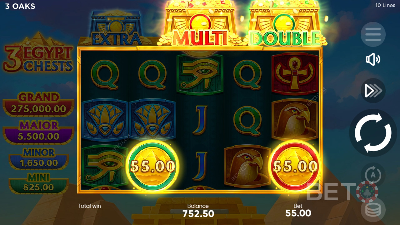 3 Egypt Chests Critique de BETO Slots