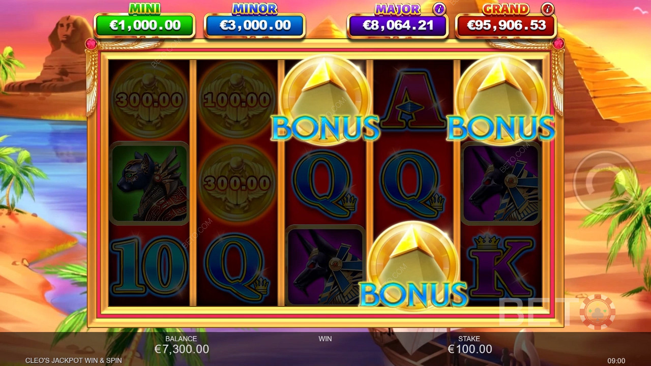 Cleo's Jackpot Win & Spin Jeu Gratuit