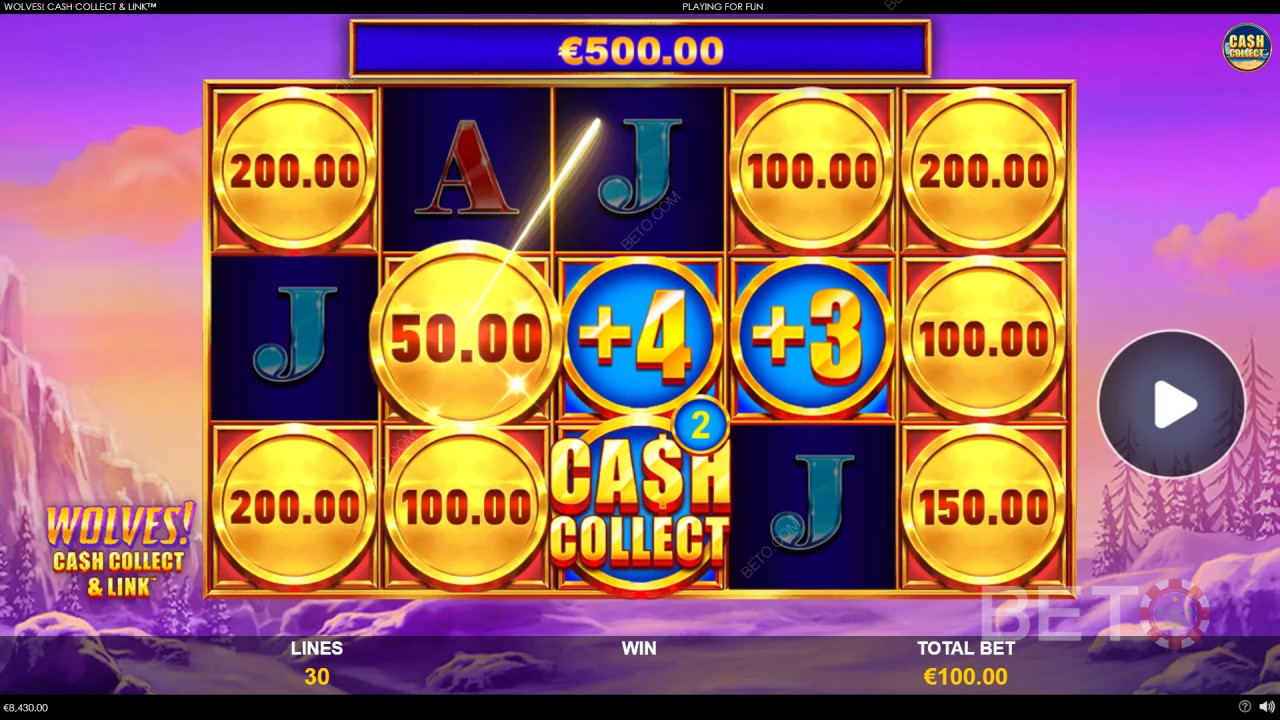 Gagnez 5 000x votre mise dans la machine à sous Wolves! Cash Collect & Link en ligne!
