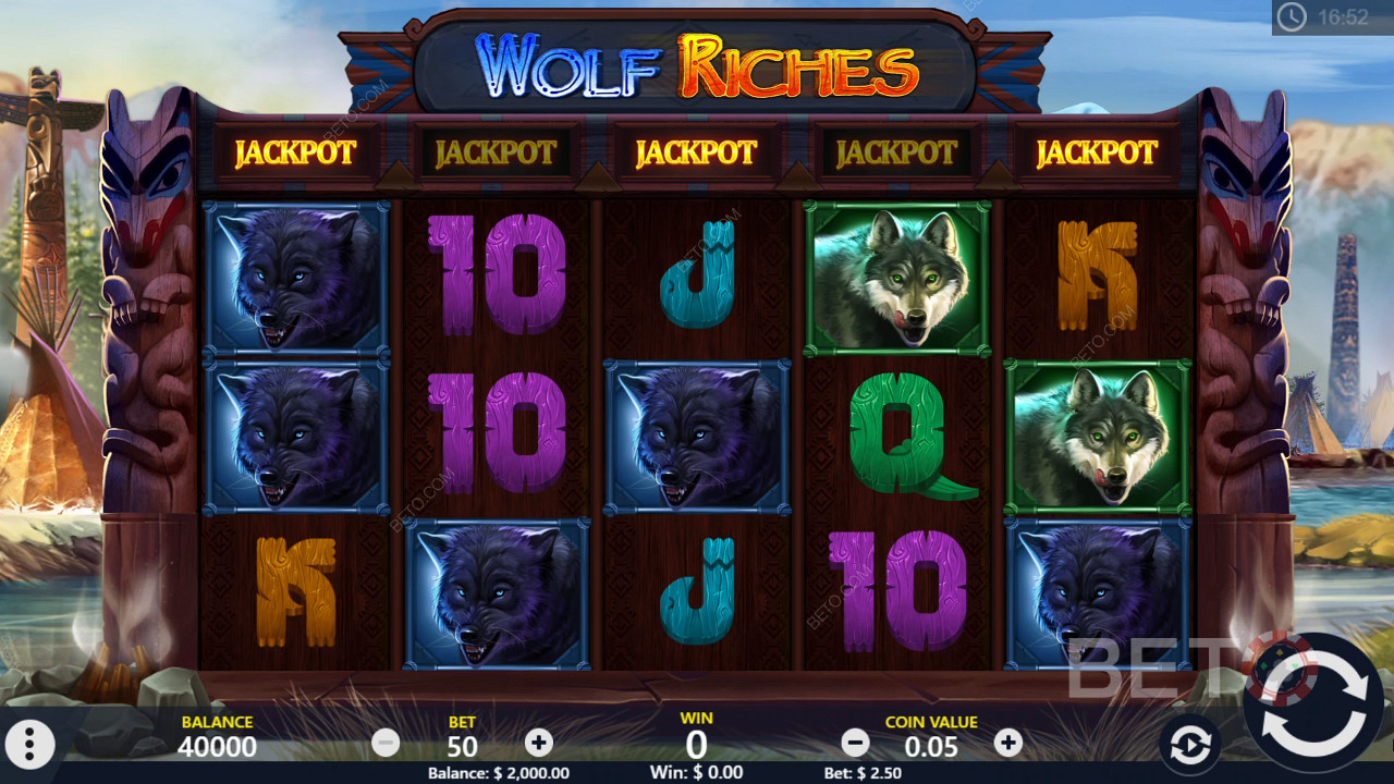 Machine à sous en ligne Wolf Riches
