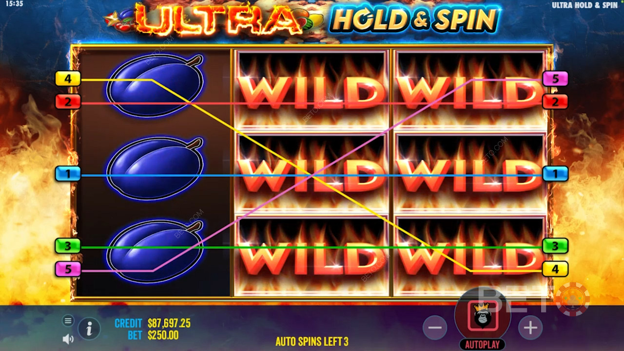 Des wilds en expansion dans Ultra Hold and Spin