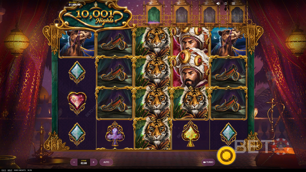 10001 Nights de Red Tiger Gaming - Voyagez dans le désert magique d