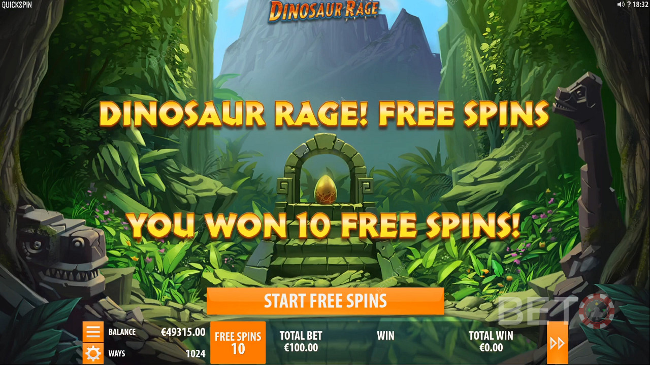 Gagner des tours gratuits dans Dinosaur Rage