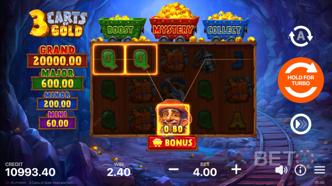 Verdict pour la machine à sous en ligne 3 Carts of Gold : Hold and Win