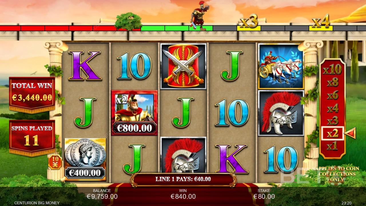 Gagnez 2 500 fois votre mise dans la machine à sous Centurion Big Money!