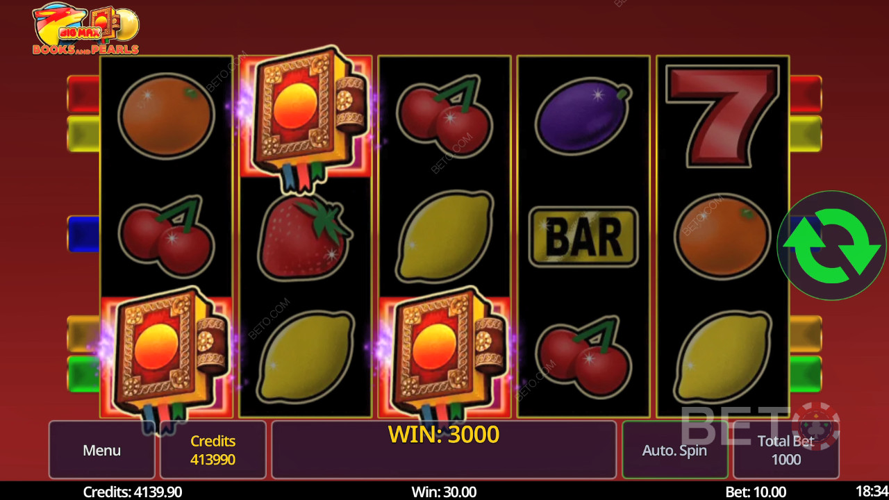Big Max Books and Pearls Revue par BETO Slots