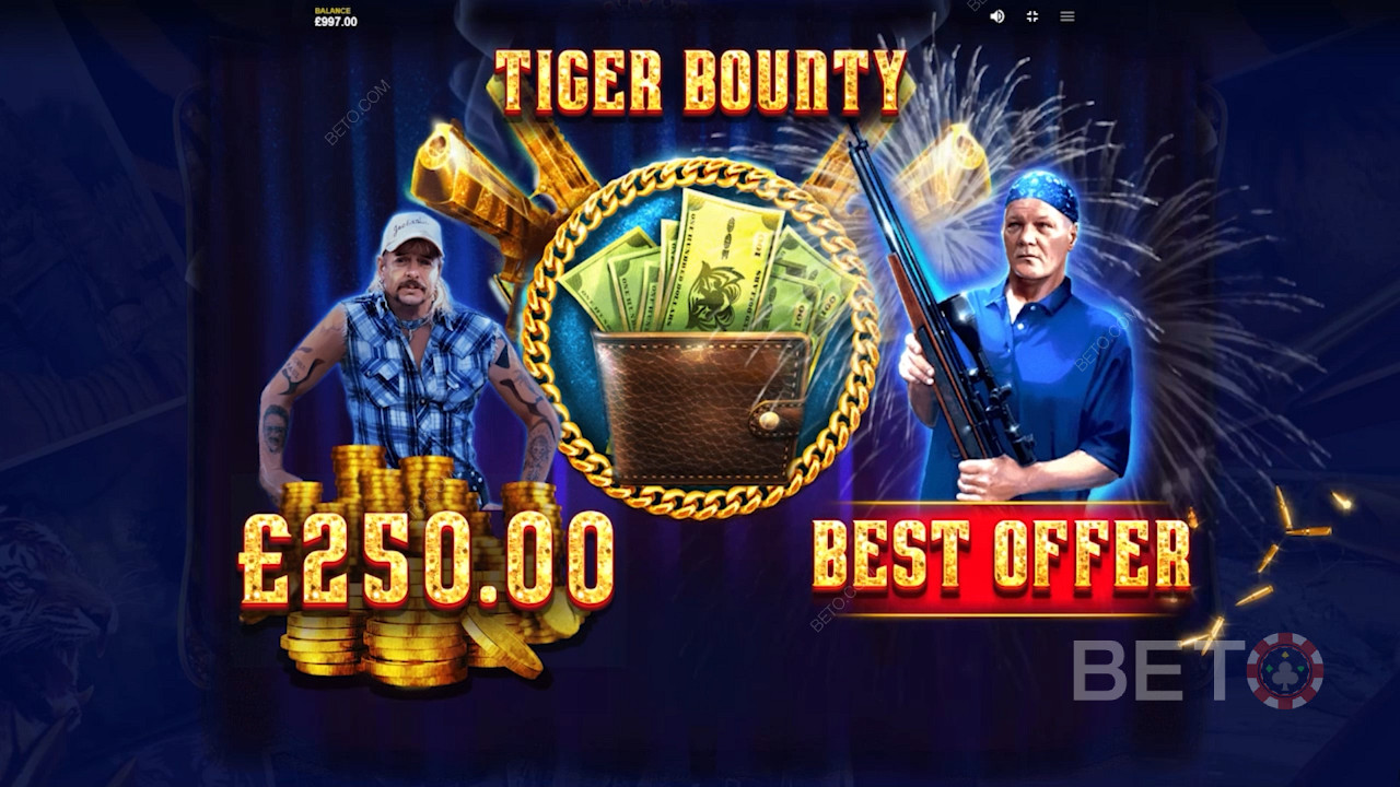 Bonus Tiger Bounty dans Joe Exotic