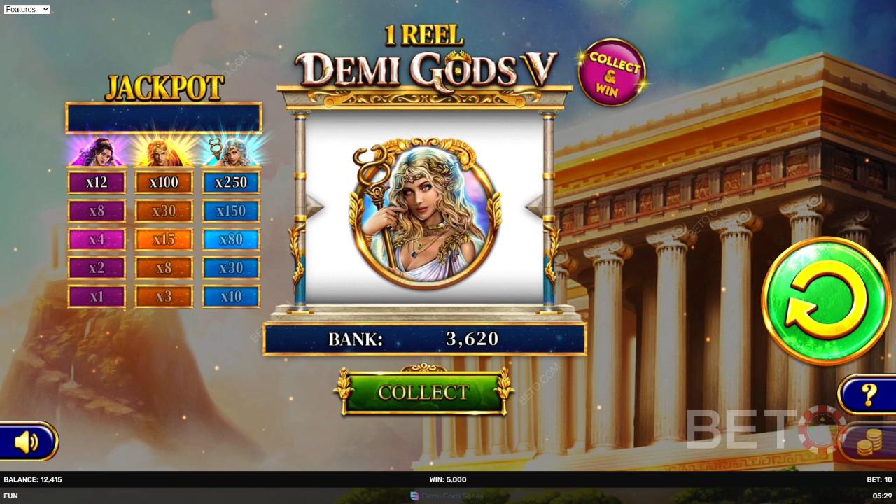 1 Reel - Demi Gods V Jeu Gratuit