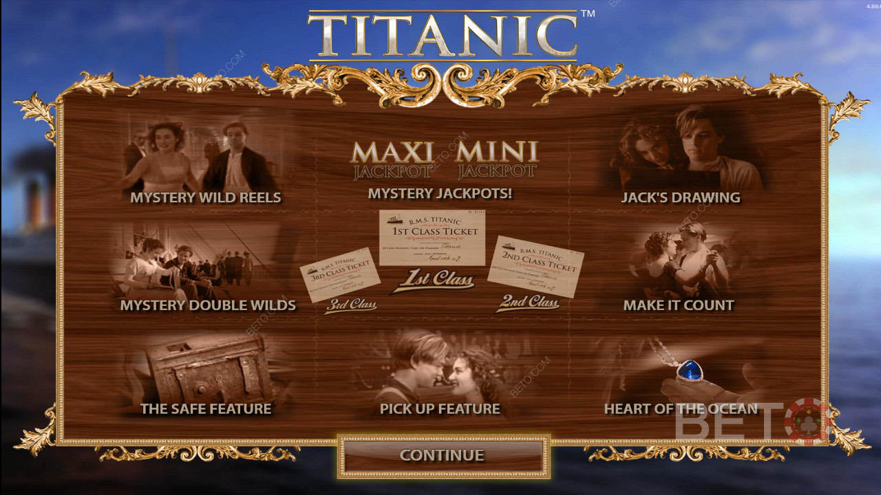 Profitez des nombreuses fonctionnalités de la machine à sous vidéo Titanic