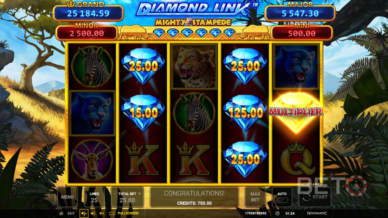 Diamond Link : Mighty Stampede Revue par BETO Slots