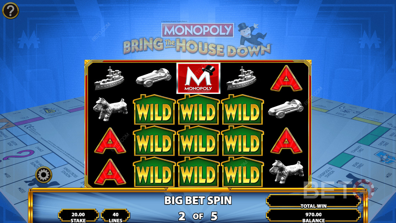 Wilds spéciaux dans Monopoly : Bring the House Down